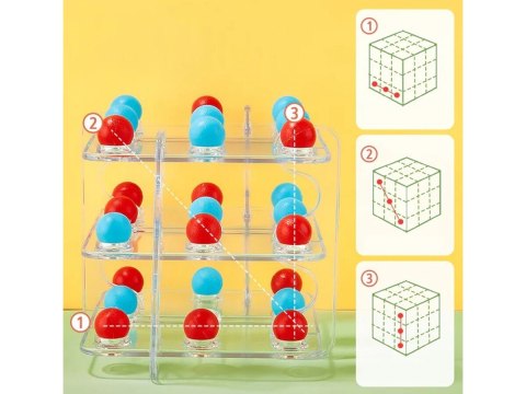Gra logiczna TIC TAC TOE Układanka Łamigłówka, Kółko Krzyżyk 3D, 3 w Rzędzie Gra logiczna TIC TAC TOE Układanka Łamigłówka, Kółko Krzyżyk 3D, 3 w Rzędzie