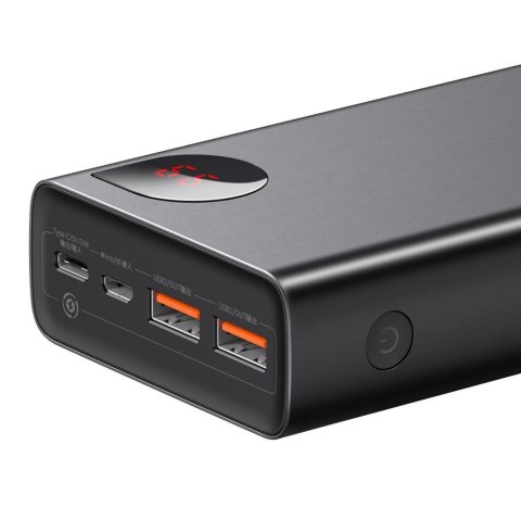 Adaman powerbank 2x USB 1x USB-C 1x microUSB 20000mAh 65W Quick Charge czarny Adaman powerbank 2x USB 1x USB-C 1x microUSB 20000mAh 65W Quick Charge czarny