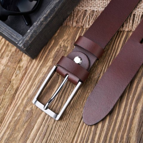 Pasek męski skórzany do jeansów brązowy klasyczny 100 cm Paolo Peruzzi PG-03-BRBL-100 Pasek męski skórzany do jeansów brązowy klasyczny 100 cm Paolo Peruzzi PG-03-BRBL-100