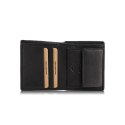 Portfel męski skórzany czarny etui na karty z ochroną RFID slim Brødrene G-102MN/BL