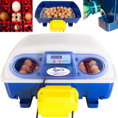 Inkubator klujnik do 24 jaj automatyczny z dozownikiem wody profesjonalny 100 W Inkubator klujnik do 24 jaj automatyczny z dozownikiem wody profesjonalny 100 W