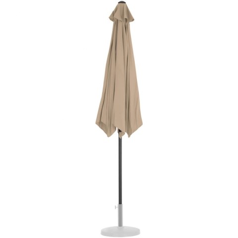 Półparasol przyścienny balkonowy tarasowy półokrągły 270 x 135 cm szarobrązowy Półparasol przyścienny balkonowy tarasowy półokrągły 270 x 135 cm szarobrązowy