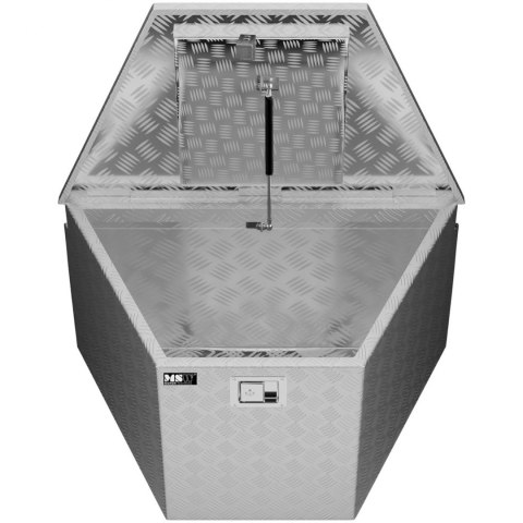 Skrzynia narzędziowa transportowa aluminiowa zamykana na klucz 150 l 81.5 x 47.5 x 46 cm Skrzynia narzędziowa transportowa aluminiowa zamykana na klucz 150 l 81.5 x 47.5 x 46 cm