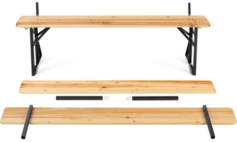 Zestaw ogrodowy stalowo-drewniany PORTER 175 cm stół+ 2 ławki Zestaw ogrodowy stalowo-drewniany PORTER 175 cm stół+ 2 ławki