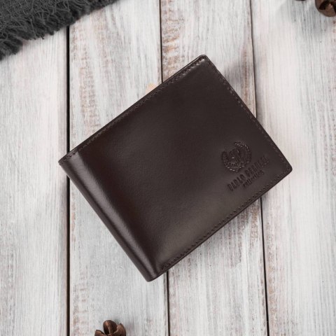 Elegancki portfel męski skórzany brązowy z ochroną RFID Paolo Peruzzi AY-11-BR Elegancki portfel męski skórzany brązowy z ochroną RFID Paolo Peruzzi AY-11-BR