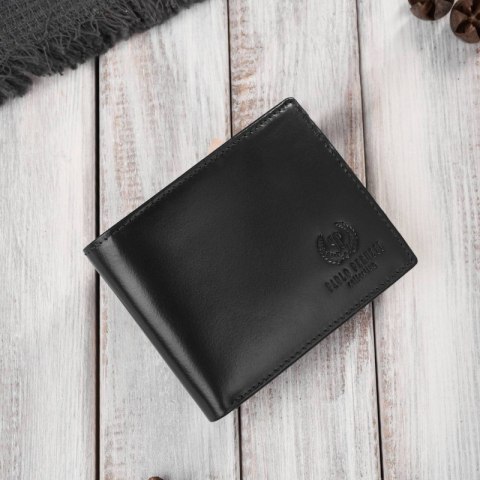Elegancki portfel męski skórzany czarny z ochroną RFID Paolo Peruzzi AY-11-BL Elegancki portfel męski skórzany czarny z ochroną RFID Paolo Peruzzi AY-11-BL