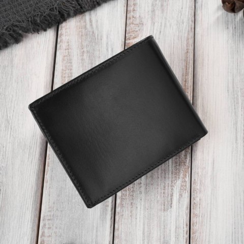 Elegancki portfel męski skórzany czarny z ochroną RFID Paolo Peruzzi AY-11-BL Elegancki portfel męski skórzany czarny z ochroną RFID Paolo Peruzzi AY-11-BL