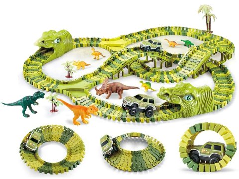 Ogromny Tor Dinozaurów Park Samochód Figurki Ogromny Tor Dinozaurów Park Samochód Figurki