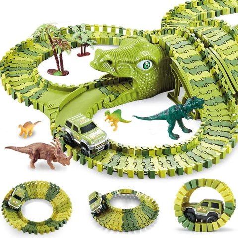 Ogromny Tor Dinozaurów Park Samochód Figurki Ogromny Tor Dinozaurów Park Samochód Figurki