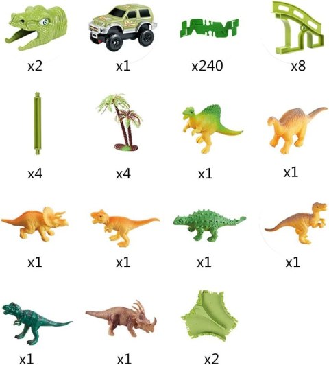 Ogromny Tor Dinozaurów Park Samochód Figurki Ogromny Tor Dinozaurów Park Samochód Figurki