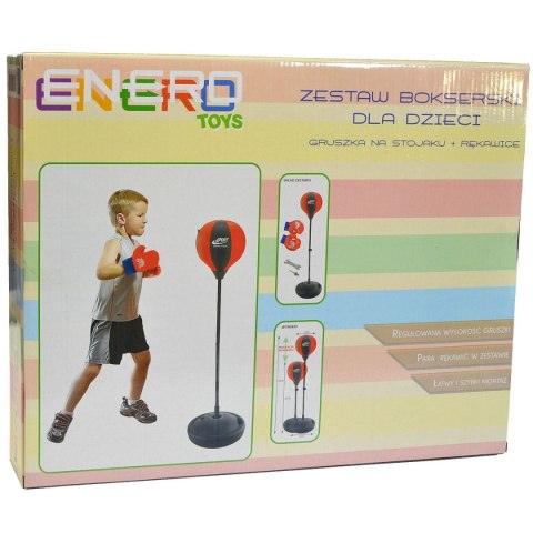 ZESTAW BOKSERSKI ENERO DLA DZIECI REGULOWANY 80-102CM I RĘKAWICE ZESTAW BOKSERSKI ENERO DLA DZIECI REGULOWANY 80-102CM I RĘKAWICE