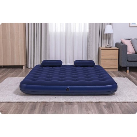Materac dmuchany z pompką i poduszkami 203 x 152 x 22 cm Bestway 67374 Materac dmuchany z pompką i poduszkami 203 x 152 x 22 cm Bestway 67374
