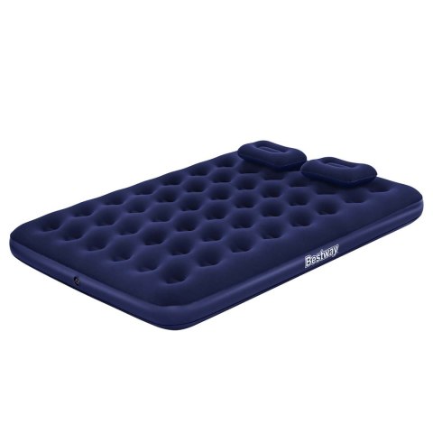Materac dmuchany z pompką i poduszkami 203 x 152 x 22 cm Bestway 67374 Materac dmuchany z pompką i poduszkami 203 x 152 x 22 cm Bestway 67374