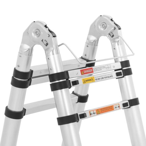 Drabina teleskopowa składana z aluminium 12 stopni 0.85-1.85/3.8 m Drabina teleskopowa składana z aluminium 12 stopni 0.85-1.85/3.8 m