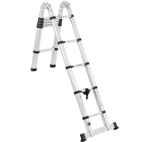 Drabina teleskopowa składana z aluminium 12 stopni 0.85-1.85/3.8 m Drabina teleskopowa składana z aluminium 12 stopni 0.85-1.85/3.8 m