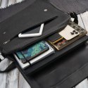Portfel męski skórzany pionowy AY-06-BL i torba męska na laptopa AY-02-BL zestaw ZUP-140