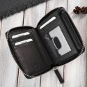 Portfel męski skórzany pionowy AY-06-BL i torba męska na laptopa AY-02-BL zestaw ZUP-140