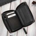 Portfel męski skórzany pionowy AY-06-BL i torba męska na laptopa AY-02-BL zestaw ZUP-140