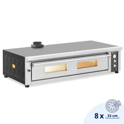 Piec do pizzy elektryczny z szamotem na 8 pizz śr. 33 cm 400 V 8400 W Piec do pizzy elektryczny z szamotem na 8 pizz śr. 33 cm 400 V 8400 W
