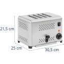 Toster opiekacz kanapkowy na 4 kromki grzanki 1800 W