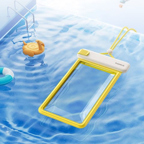 Etui wodoodporne do telefonu 7.2'' IPX8 Deep Dive 4 warstwy - biało-żółte Etui wodoodporne do telefonu 7.2'' IPX8 Deep Dive 4 warstwy - biało-żółte