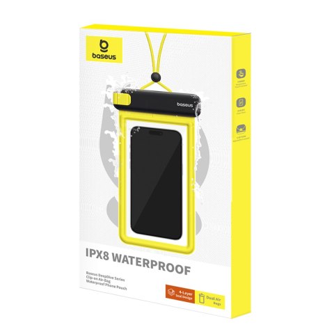 Etui wodoodporne do telefonu 7.2'' IPX8 Deep Dive 4 warstwy - czarno-żółte Etui wodoodporne do telefonu 7.2'' IPX8 Deep Dive 4 warstwy - czarno-żółte