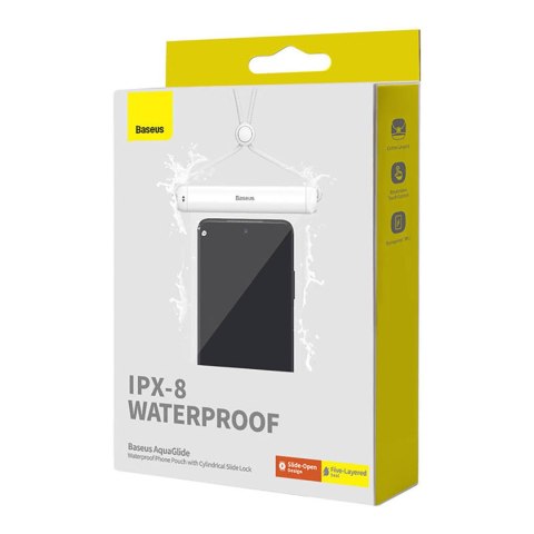 Etui wodoodporne do telefonu 7.2'' z cylindrycznym zapięciem IPX8 AquaGlide - białe Etui wodoodporne do telefonu 7.2'' z cylindrycznym zapięciem IPX8 AquaGlide - białe