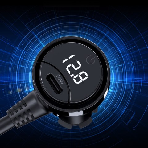 Ładowarka samochodowa + 3x gniazdo zapalniczki 2x USB-C PD 1x USB-A QC - czarna Ładowarka samochodowa + 3x gniazdo zapalniczki 2x USB-C PD 1x USB-A QC - czarna