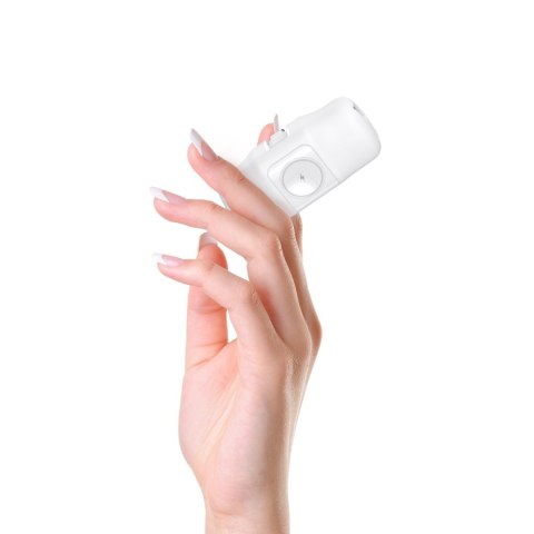 Mini powerbank 5000mAh 15W USB-C i ładowarką do Apple Watch - biały Mini powerbank 5000mAh 15W USB-C i ładowarką do Apple Watch - biały