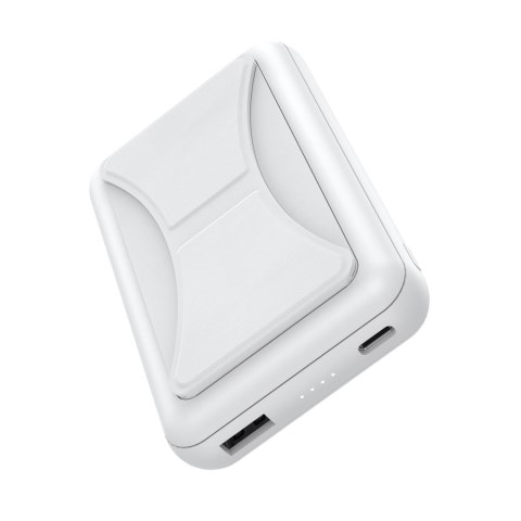 Powerbank 10000 mAh 20W MagSafe USB-A USB-C funkcja podstawki - biały Powerbank 10000 mAh 20W MagSafe USB-A USB-C funkcja podstawki - biały