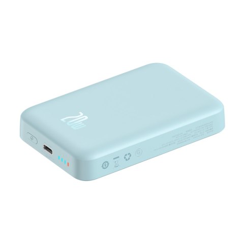 Powerbank indukcyjny Magnetic Mini 10000 mAh 20W + kabel USB-C - niebieski Powerbank indukcyjny Magnetic Mini 10000 mAh 20W + kabel USB-C - niebieski