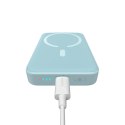 Powerbank indukcyjny Magnetic Mini 10000 mAh 20W + kabel USB-C - niebieski