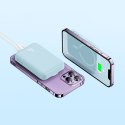 Powerbank indukcyjny Magnetic Mini 10000 mAh 20W + kabel USB-C - niebieski
