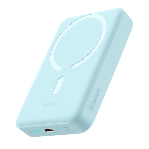 Powerbank indukcyjny Magnetic Mini 10000 mAh 30W + kabel USB-C - niebieski Powerbank indukcyjny Magnetic Mini 10000 mAh 30W + kabel USB-C - niebieski