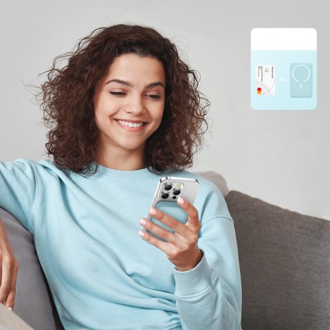 Powerbank indukcyjny Magnetic Mini 10000 mAh 30W + kabel USB-C - niebieski Powerbank indukcyjny Magnetic Mini 10000 mAh 30W + kabel USB-C - niebieski