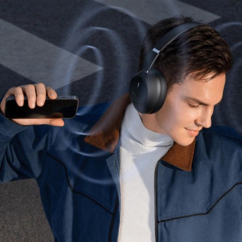 Słuchawki bezprzewodowe nauszne Bass 30 Max Bluetooth 5.3 - czarne Słuchawki bezprzewodowe nauszne Bass 30 Max Bluetooth 5.3 - czarne