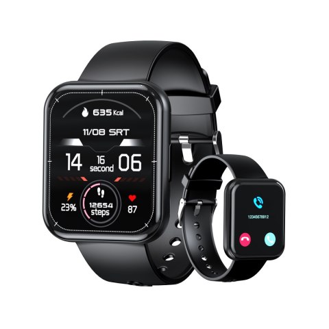 Smartwatch z funkcją odbierania połączeń ekran 1.91'' IP67 - czarny Smartwatch z funkcją odbierania połączeń ekran 1.91'' IP67 - czarny