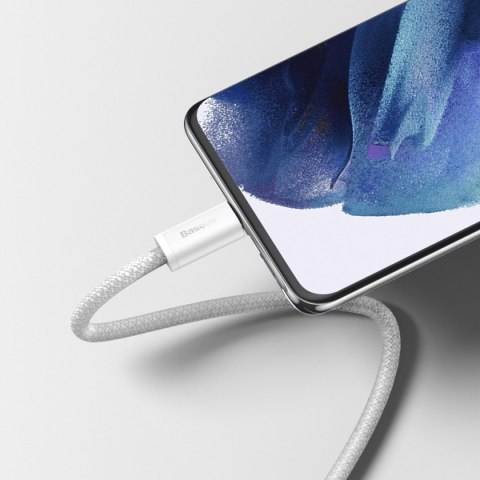 Kabel przewód Dynamic Series USB-C - USB-C 100W 1m - biały Kabel przewód Dynamic Series USB-C - USB-C 100W 1m - biały