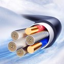 Kabel przewód spiralny USB-A - USB-C Crystal-Clear Series 3A 1.5m - czarny