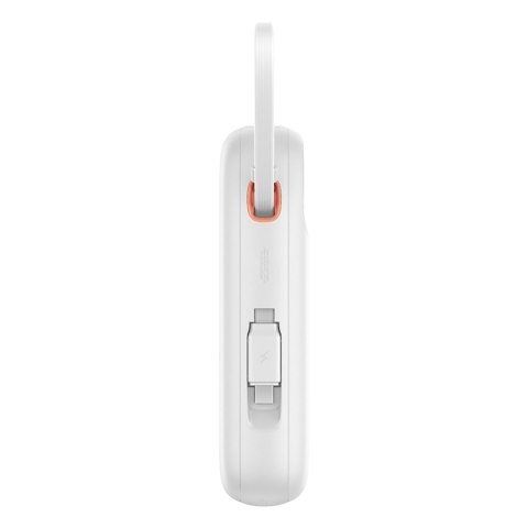 Power bank 10000mAh QPow 2 30W z wbudowanymi kablami USB-C - biały Power bank 10000mAh QPow 2 30W z wbudowanymi kablami USB-C - biały