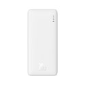 Powerbank Airpow 20W 10000mAh z kablem USB-A - USB-C 30cm - biały
