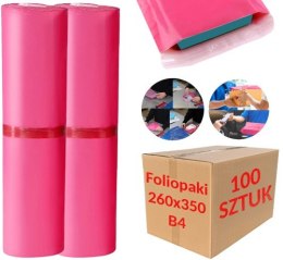 Foliopaki Kurierskie Różowe B4 260x350mm - 100 szt.