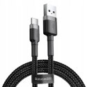 Kabel przewód w oplocie Halo USB-A - USB-C 2A 3m - czarny