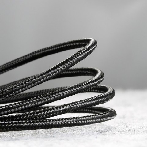 Kabel przewód w oplocie Halo USB-A - USB-C 2A 3m - czarny Kabel przewód w oplocie Halo USB-A - USB-C 2A 3m - czarny