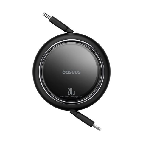 Kabel przewód zwijany Free2Pull USB-C - iPhone Lightning 20W 1m - czarny Kabel przewód zwijany Free2Pull USB-C - iPhone Lightning 20W 1m - czarny