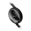 Kabel przewód zwijany Free2Pull USB-C - iPhone Lightning 20W 1m - czarny