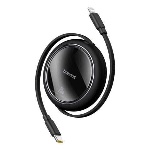 Kabel przewód zwijany Free2Pull USB-C - iPhone Lightning 20W 1m - czarny Kabel przewód zwijany Free2Pull USB-C - iPhone Lightning 20W 1m - czarny