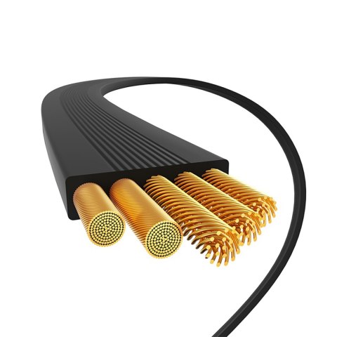 Kabel przewód zwijany Free2Pull USB-C - iPhone Lightning 20W 1m - czarny Kabel przewód zwijany Free2Pull USB-C - iPhone Lightning 20W 1m - czarny