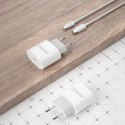 Mała ładowarka sieciowa A14EUC PD 20W USB-C + kabel USB-C - biała