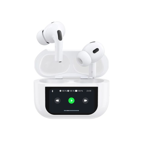 Słuchawki U19 douszne TWS bezprzewodowe Bluetooth 5.3 z wyświetlaczem LED - białe Słuchawki U19 douszne TWS bezprzewodowe Bluetooth 5.3 z wyświetlaczem LED - białe